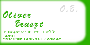 oliver bruszt business card